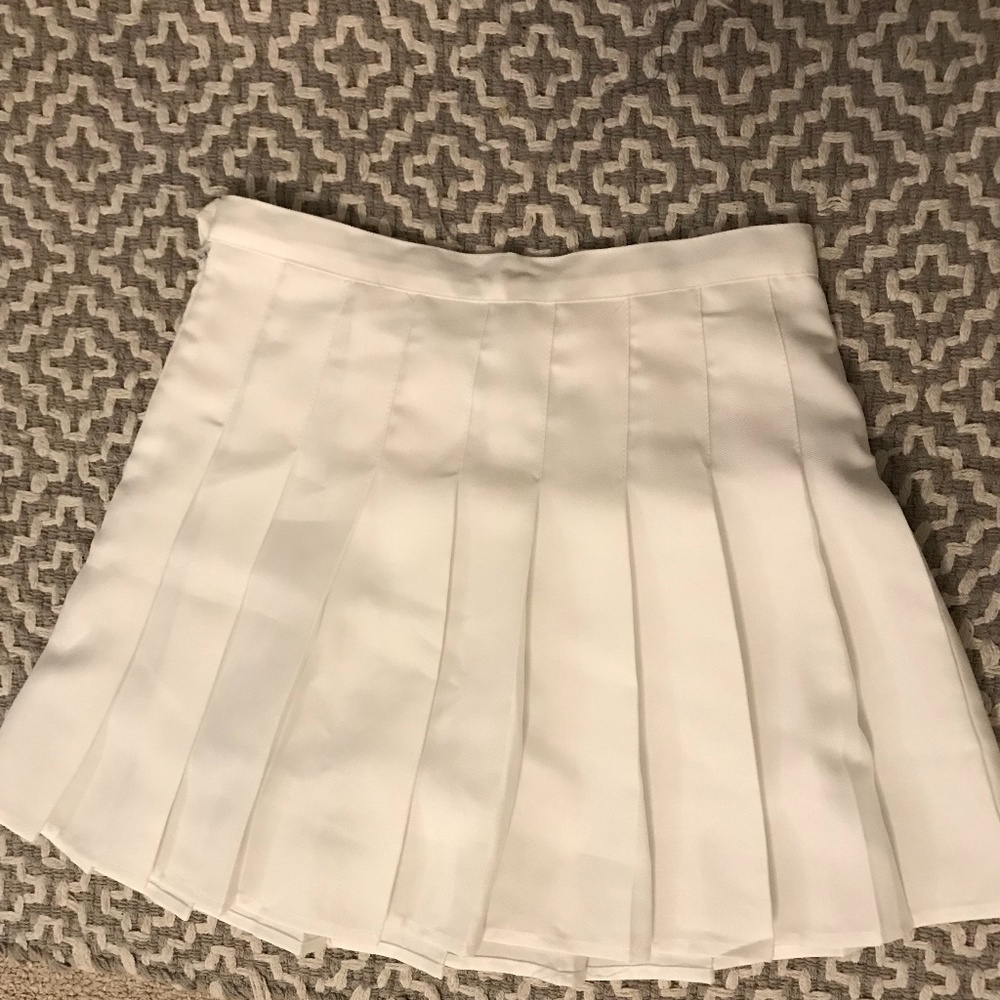 White Pleated Skirt